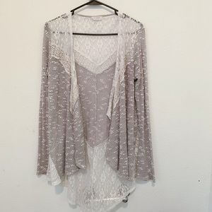 Blu planet lace cardigan L